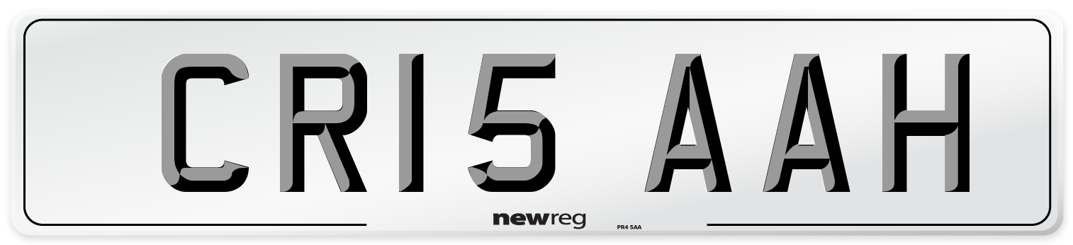 CR15 AAH Number Plate from New Reg